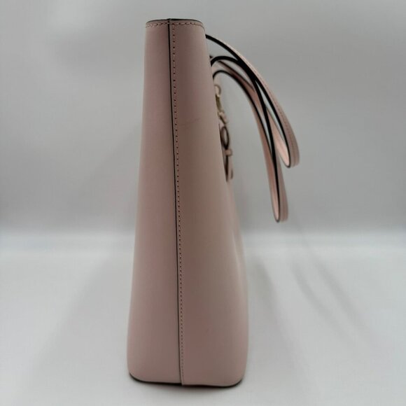 Kate Spade Large Tori Tote Soft Pink Leather Handbag With Dual Handles & Bow - Picture 6 of 12